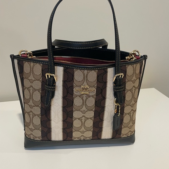 Coach Mollie Tote 25 and Wristlet in Signature Jacquard with Stripes - Picture 13 of 13